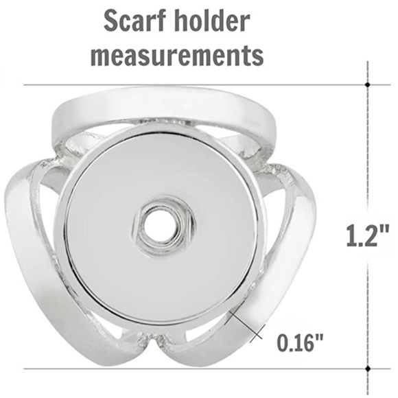 Snap Charm Scarf Holder Set of 4 for Standard Size Snaps - Picture 6 of 7